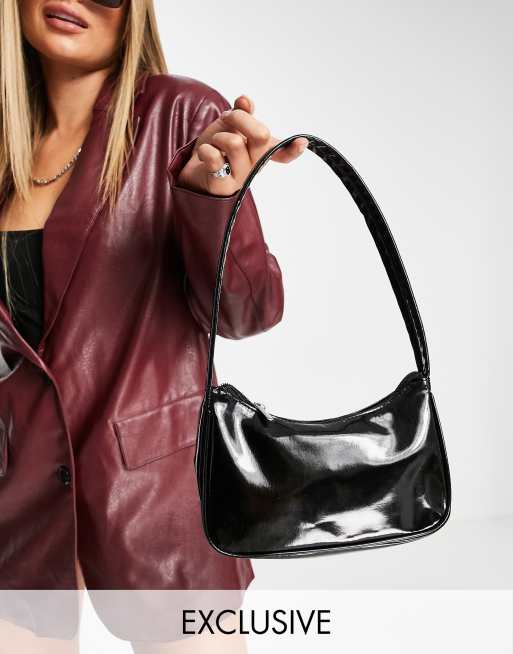 Black patent 2024 shoulder bag