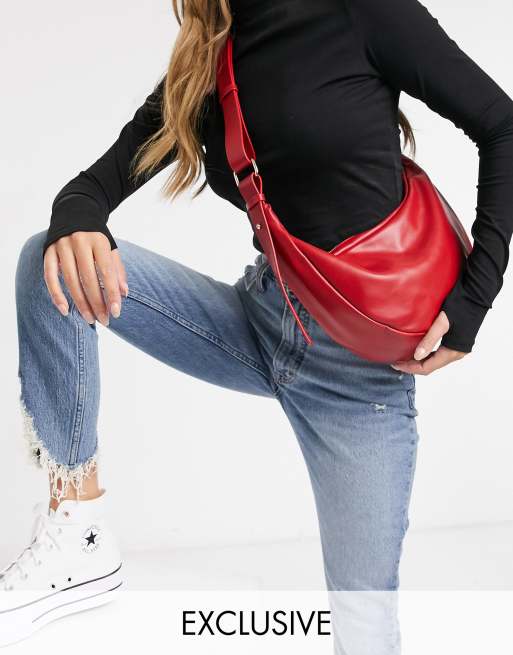 Glamorous Exclusive sling tote bag in red