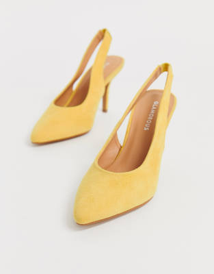 yellow sling backs