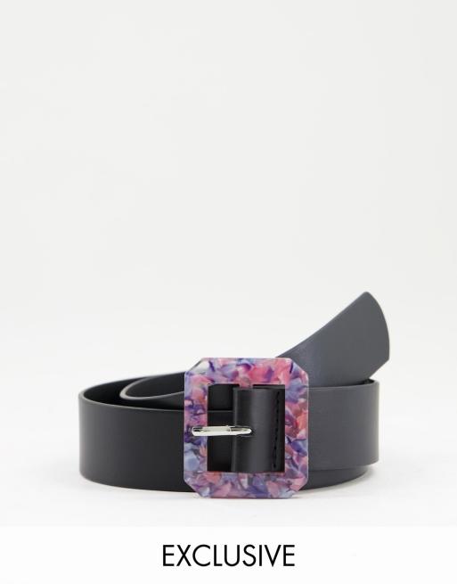 Glamorous - Exclusivité - Ceinture blazer avec boucle écaille de tortue multicolore