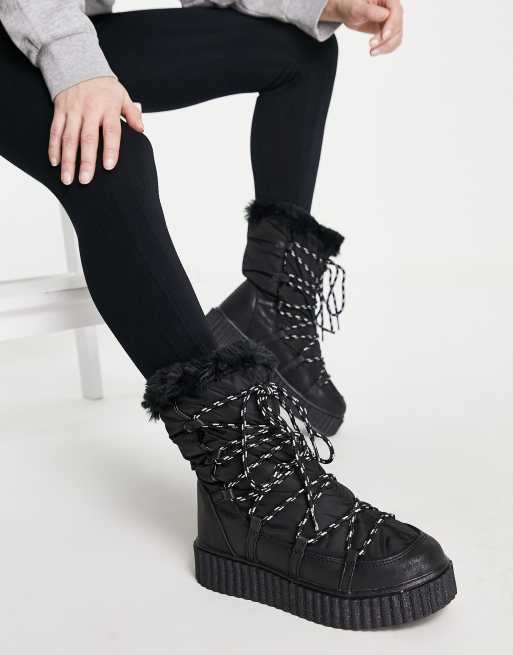 Faux fur best sale snow boots