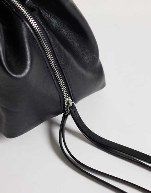 Glamorous faux leather structured bag in black, 3 of 4