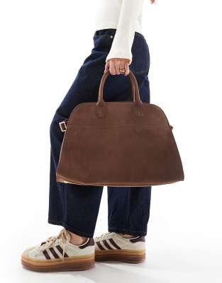 Glamorous - Grand cabas en imitation daim - Marron