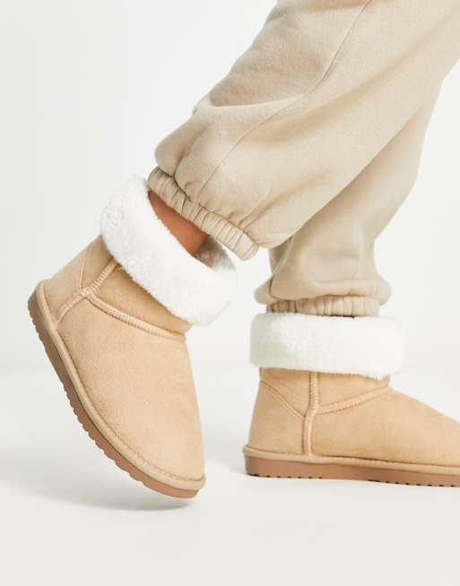 Beige slipper boots new arrivals