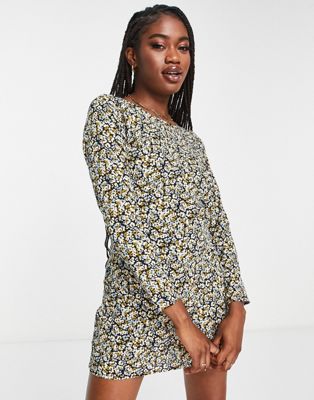 Glamorous fitted mini shift dress in autumnal floral - ASOS Price Checker