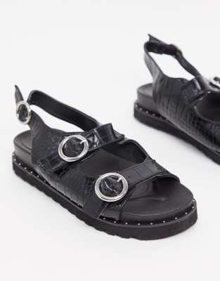 mock croc sandals