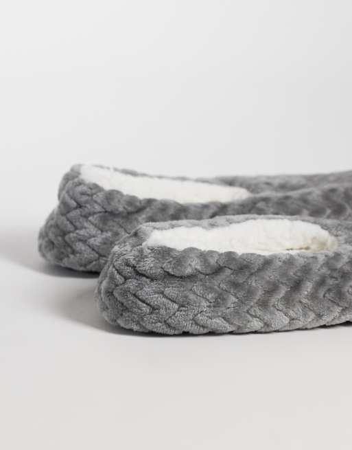 Glamorous fluffy slippers in gray, 4 of 4