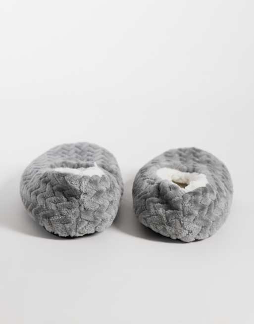 Glamorous fluffy slippers in grey, 3 of 4