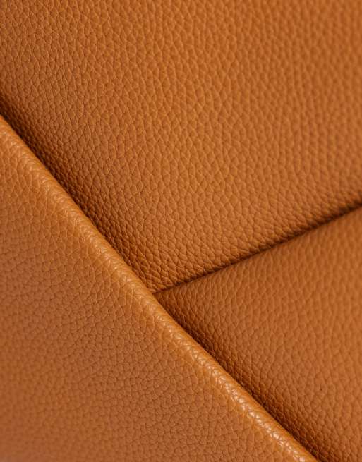 Glamorous folded detail shoulder bag in tan , 3 of 4