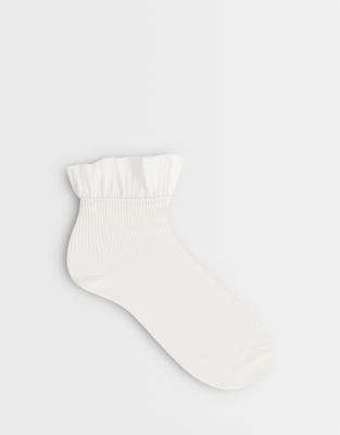 Glamorous Frilly Socks In White