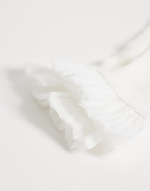 Glamorous frilly socks in white, 2 of 3