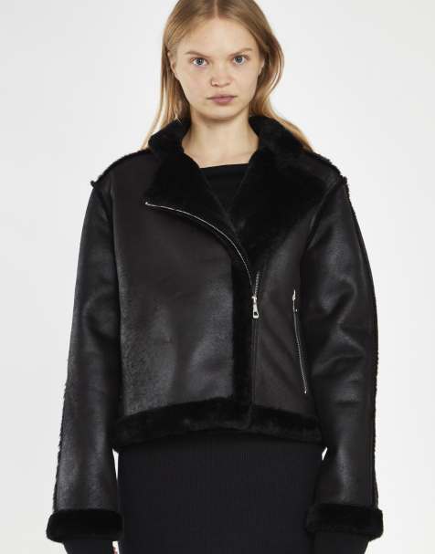 Glamorous Fur-trim -jacket in black - view 1