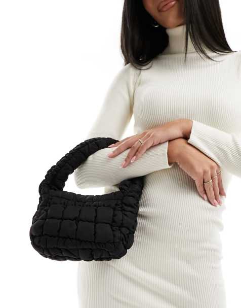 Glamorous - Gewatteerde handtas van nylon in zwart - view 1