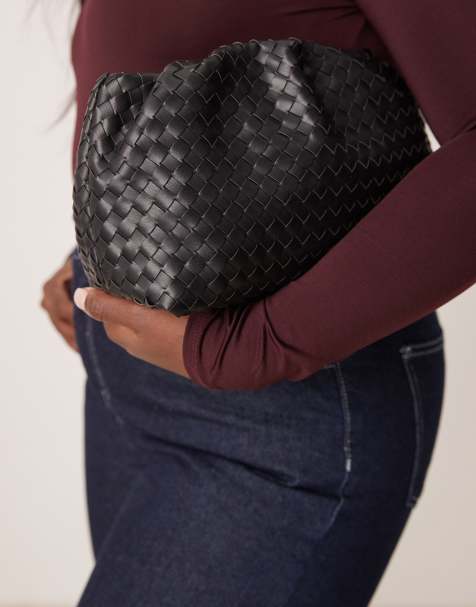 Glamorous - Geweven clutch tas in zwart - view 1