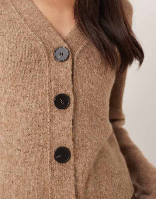 Glamorous - Gilet boutonné à col V - Marron, 3 de 4