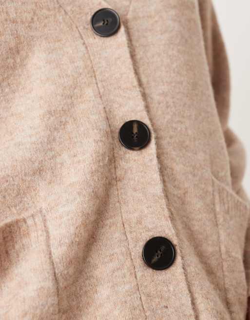 Glamorous - Gilet oversize à col V - Rose/beige chiné, 3 de 4