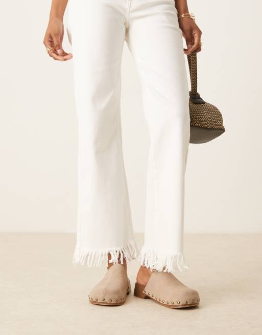 Glamorous - Gråbrune mule-clogs med nitter, 2 af 4