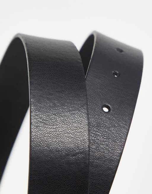 Glamorous – Gürtel in Schwarz mit quadratischer Schnalle aus Kunstharz in Schildpattoptik, 2 von 4