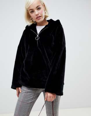 faux fur half jacket