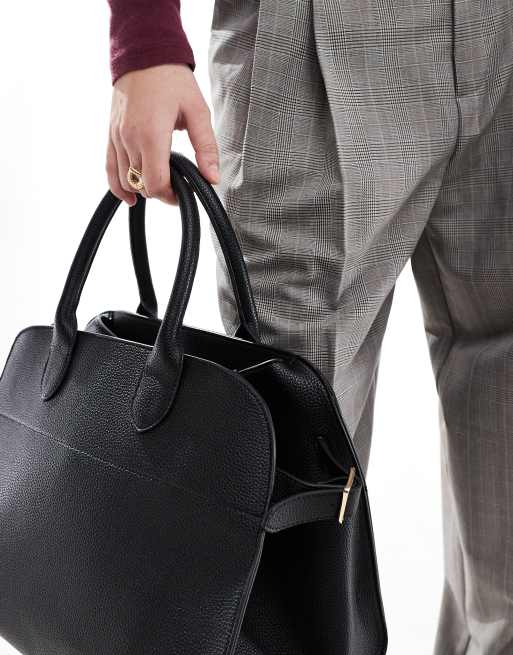 Glamorous handheld large tote bag in black 