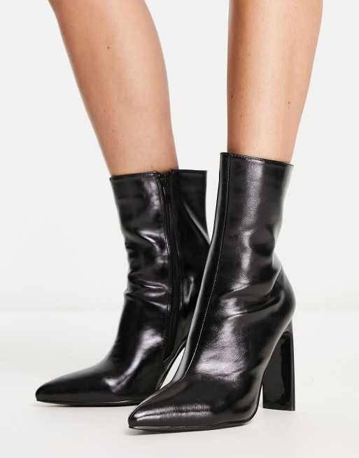 Glamorous heeled ankle boots in black | ASOS