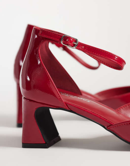 Glamorous heeled mary janes in red patent, 2 of 4