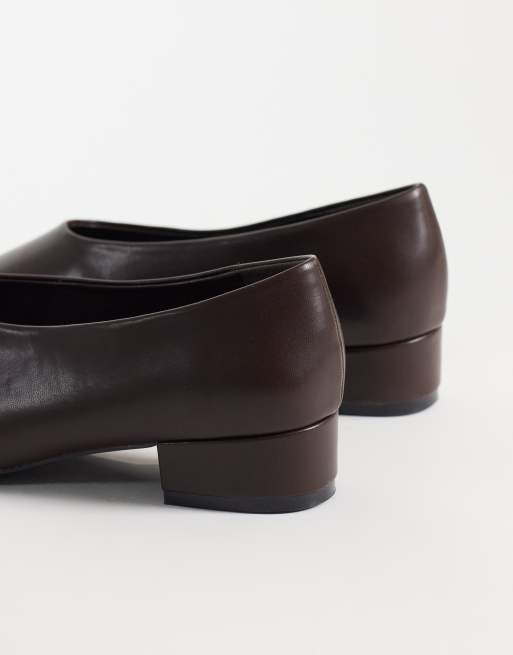 Glamorous heeled slipper shoes in brown, 4 of 4