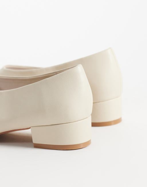 Glamorous heeled slipper shoes in off white, 4 of 4