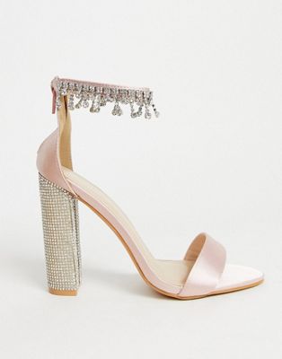 embellished ankle heels