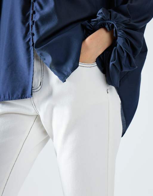 Glamorous High-waisted ankle length-jeans in white, 4 of 4