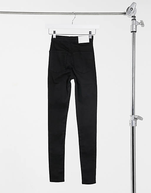  Glamorous high waisted slim fit jeans in black 