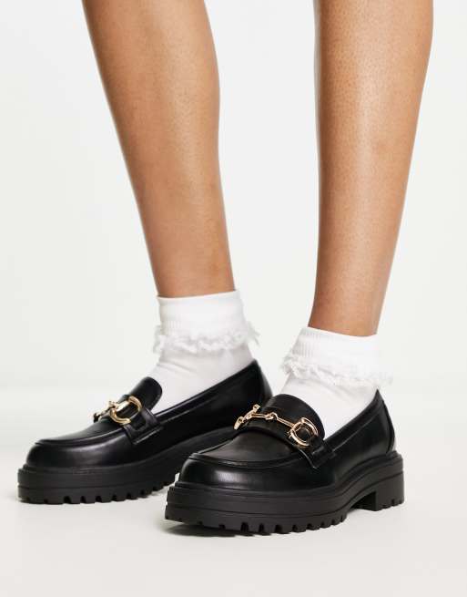 Glamorous horsebit loafers in black | ASOS