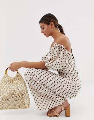glamorous polka dot jumpsuit
