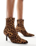 [Glamorous] Glamorous kitten heel ankle boots in leopard-Brown 40 LEOPARD