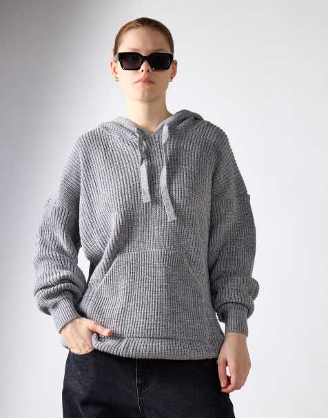 Glamorous Knit jumper in grey marl