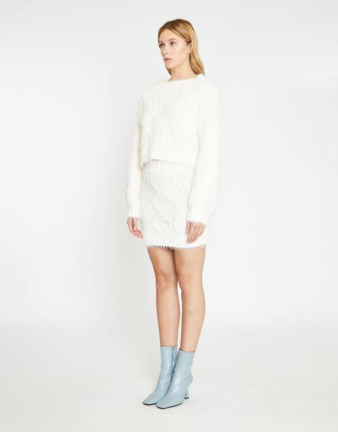 Glamorous Knit long sleeve jumper in off white - view 1