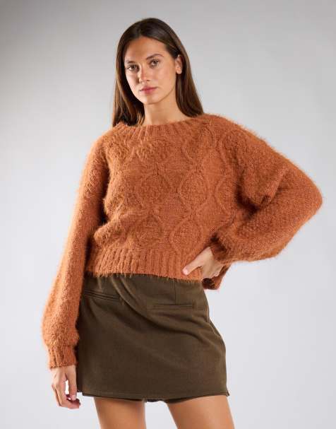 Glamorous Knit long  sleeve jumper in rust - view 1