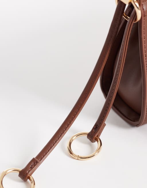 Glamorous – Lässige Schultertasche in Dunkelbraun, 3 von 4