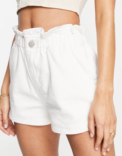 Asos white denim shorts on sale