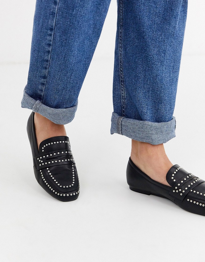 Glamorous - Loafers met studs-Zwart
