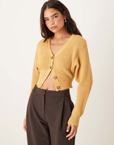 Glamorous Long sleeve cardigan in camel