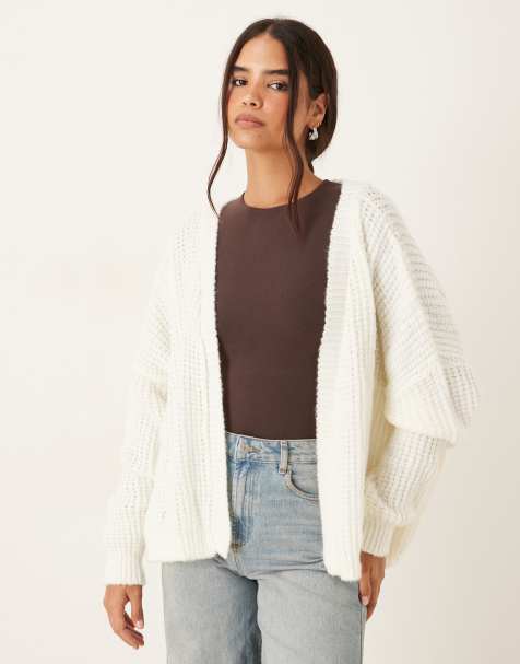 Glamorous Long sleeve cardigan in off white - view 1