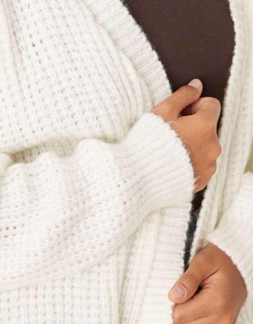 Glamorous Long sleeve cardigan in off white, 2 of 4