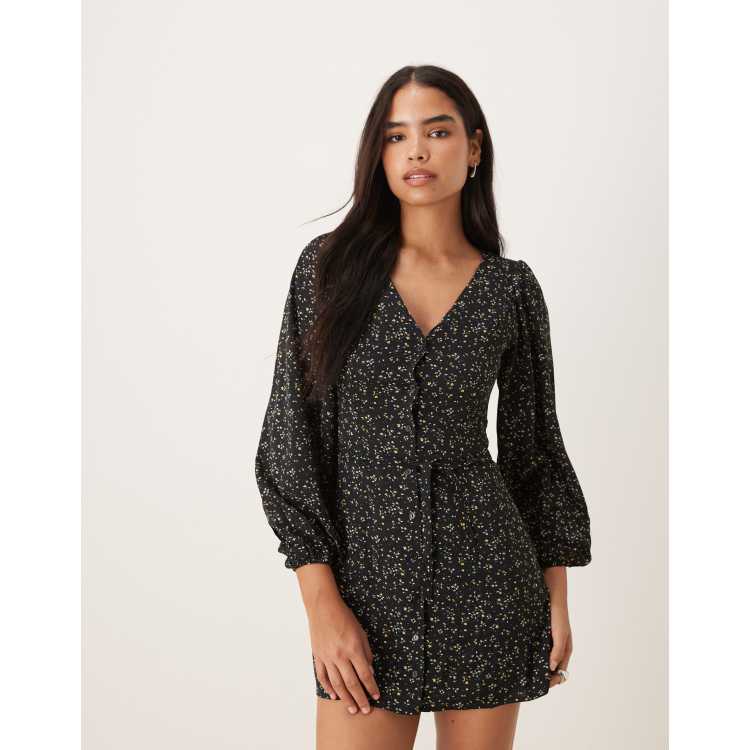 black tea dress long sleeve Black Tea-Length Dresses: Styles, Sleeves & More