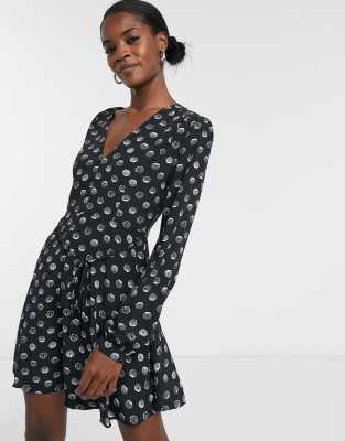 v neck tea dress