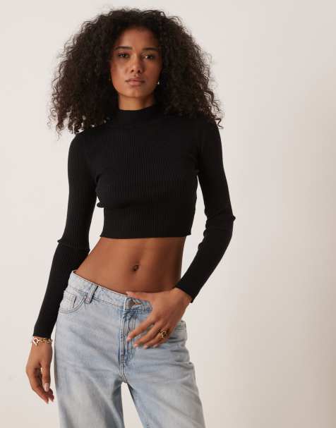 Glamorous Long sleeves tops in black