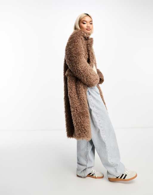 Furry cheap long coat