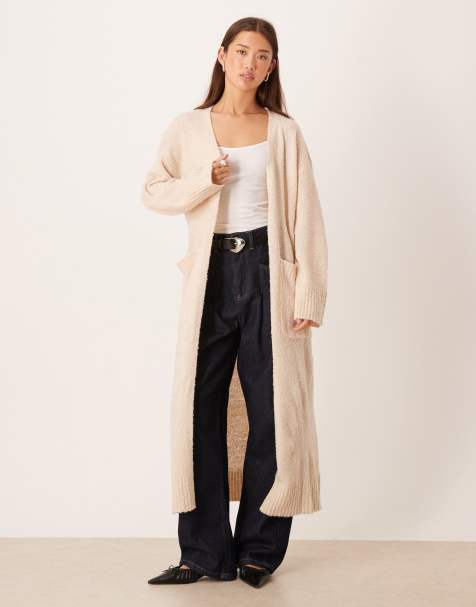 Glamorous longline cardigan in cream