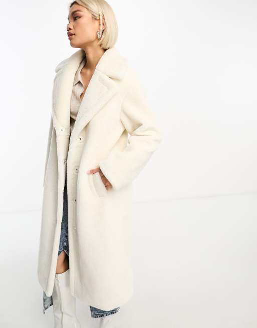 Winter white wool hot sale coats for ladies