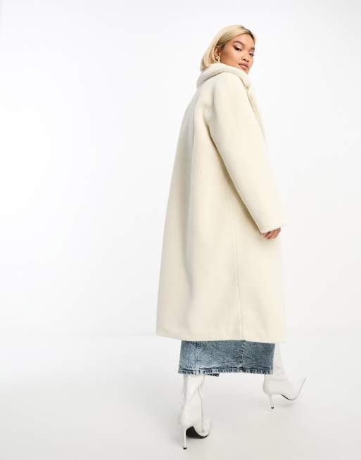 Ever New Hooded Faux Fur Coat in Winter White